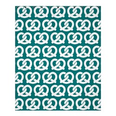 Teal Pretzel Illustrations Pattern Shower Curtain 60  X 72  (medium)  by GardenOfOphir