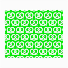 Neon Green Pretzel Illustrations Pattern Small Glasses Cloth by GardenOfOphir