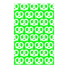 Neon Green Pretzel Illustrations Pattern Shower Curtain 48  X 72  (small)  by GardenOfOphir