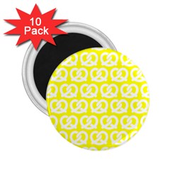 Yellow Pretzel Illustrations Pattern 2 25  Magnets (10 Pack)  by GardenOfOphir