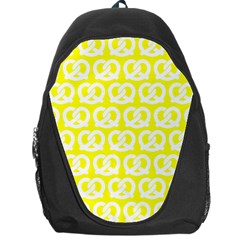 Yellow Pretzel Illustrations Pattern Backpack Bag by GardenOfOphir