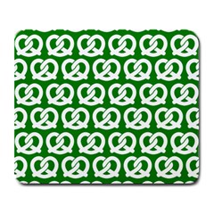 Green Pretzel Illustrations Pattern Large Mousepads by GardenOfOphir