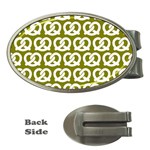 Olive Pretzel Illustrations Pattern Money Clips (Oval)  Front