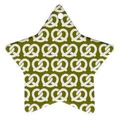 Olive Pretzel Illustrations Pattern Star Ornament (two Sides)  by GardenOfOphir