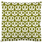 Olive Pretzel Illustrations Pattern Large Cushion Cases (One Side)  Front