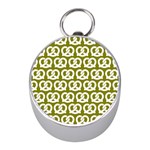 Olive Pretzel Illustrations Pattern Mini Silver Compasses Front