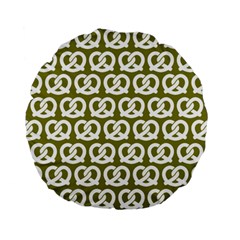 Olive Pretzel Illustrations Pattern Standard 15  Premium Flano Round Cushions by GardenOfOphir