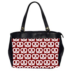 Red Pretzel Illustrations Pattern Office Handbags (2 Sides)  by GardenOfOphir