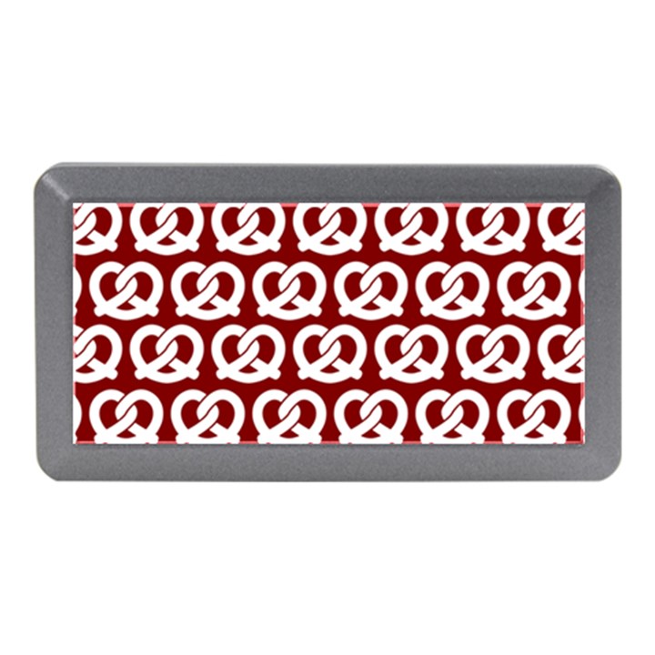 Red Pretzel Illustrations Pattern Memory Card Reader (Mini)