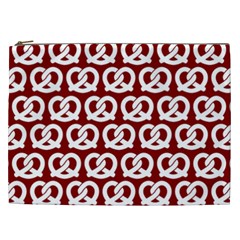 Red Pretzel Illustrations Pattern Cosmetic Bag (xxl)  by GardenOfOphir