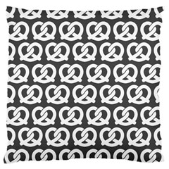 Gray Pretzel Illustrations Pattern Large Cushion Cases (two Sides)  by GardenOfOphir