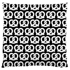 Black And White Pretzel Illustrations Pattern Large Flano Cushion Cases (two Sides)  by GardenOfOphir