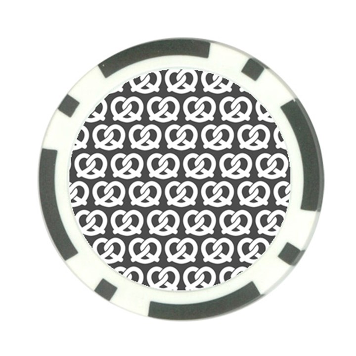 Gray Pretzel Illustrations Pattern Poker Chip Card Guards (10 pack) 