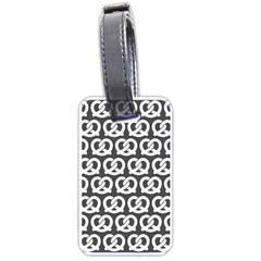 Gray Pretzel Illustrations Pattern Luggage Tags (one Side)  by GardenOfOphir