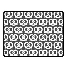 Gray Pretzel Illustrations Pattern Double Sided Fleece Blanket (small)  by GardenOfOphir