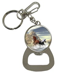 Beautiful Horses Running In A River Bottle Opener Key Chains by FantasyWorld7