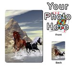 Beautiful Horses Running In A River Multi-purpose Cards (Rectangle)  Back 15