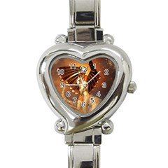 Beautiful Angel In The Sky Heart Italian Charm Watch by FantasyWorld7