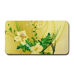 Wonderful Soft Yellow Flowers With Leaves Medium Bar Mats by FantasyWorld7