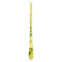 Wonderful Soft Yellow Flowers With Leaves Neckties (two Side)  by FantasyWorld7