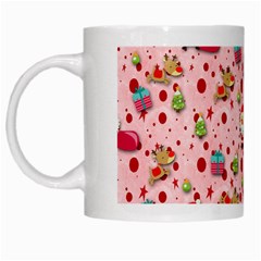 Red Christmas Pattern White Mugs by KirstenStar