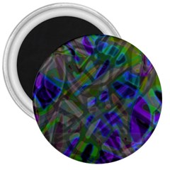 Colorful Abstract Stained Glass G301 3  Magnets by MedusArt