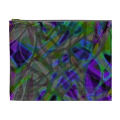 Colorful Abstract Stained Glass G301 Cosmetic Bag (xl) by MedusArt