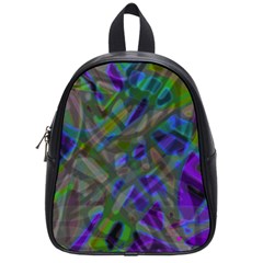 Colorful Abstract Stained Glass G301 School Bags (small)  by MedusArt