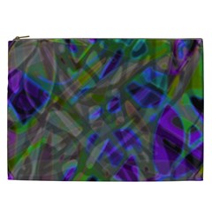 Colorful Abstract Stained Glass G301 Cosmetic Bag (xxl)  by MedusArt