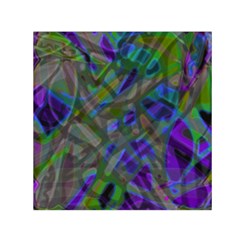 Colorful Abstract Stained Glass G301 Small Satin Scarf (square)  by MedusArt