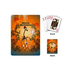 Funny, Cute Christmas Giraffe Playing Cards (mini) 