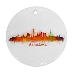 Barcelona City Art Ornament (Round) 