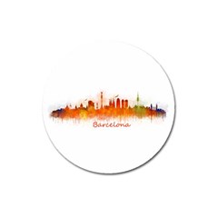 Barcelona City Art Magnet 3  (round) by hqphoto