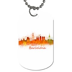 Barcelona City Art Dog Tag (two Sides) by hqphoto