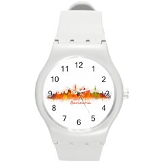 Barcelona City Art Round Plastic Sport Watch (M)