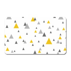 Pastel Random Triangles Modern Pattern Magnet (rectangular) by Dushan