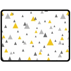 Pastel Random Triangles Modern Pattern Fleece Blanket (large)  by Dushan