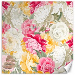 Colorful Floral Collage Canvas 20  X 20   by Dushan