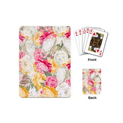 Colorful Floral Collage Playing Cards (mini)  by Dushan