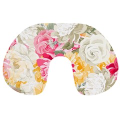 Colorful Floral Collage Travel Neck Pillows