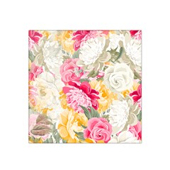 Colorful Floral Collage Satin Bandana Scarf