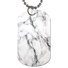 White Marble Stone Print Dog Tag (two Sides)