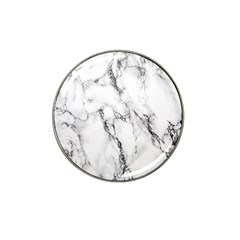 White Marble Stone Print Hat Clip Ball Marker (4 Pack) by Dushan