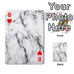 White Marble Stone Print Playing Cards 54 Designs  Front - Heart8