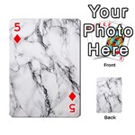 White Marble Stone Print Playing Cards 54 Designs  Front - Diamond5