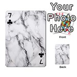 White Marble Stone Print Playing Cards 54 Designs  Front - Club7