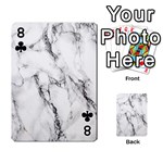 White Marble Stone Print Playing Cards 54 Designs  Front - Club8