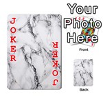 White Marble Stone Print Playing Cards 54 Designs  Front - Joker2