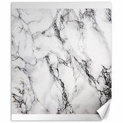 White Marble Stone Print Canvas 20  X 24   by Dushan