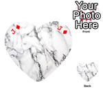 White Marble Stone Print Playing Cards 54 (Heart)  Front - DiamondJ